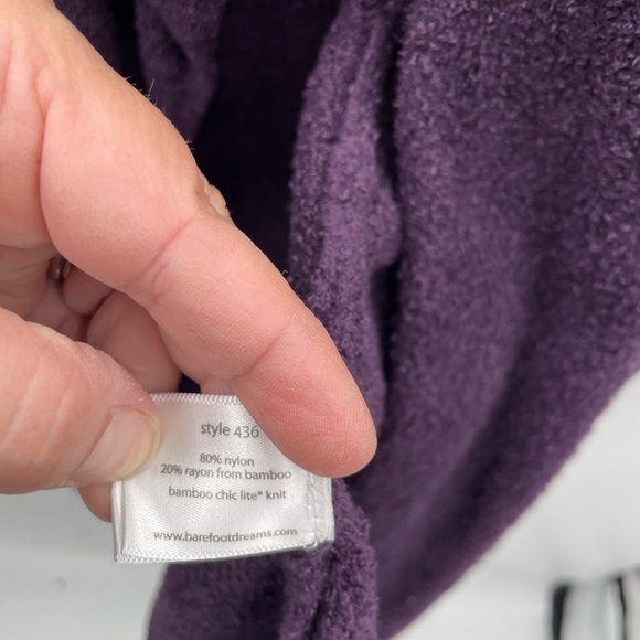 BAREFOOT DREAMS purple bamboo lite soft cozy warm calypso classic cardigan. S - Picture 4 of 5